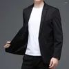 Erkekler 2024 marka erkekler blazer kişilik vahşi takım elbise ceket yüksek kaliteli moda düz renk ince fit sıcak ceket erkek S-3XL