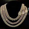 Luksusowe hurtowe mężczyźni żółty złoty naszyjnik hip hop drobnoziarnistka biżuteria platowana kuszona łańcuch linków dla mężczyzn indyjski producent