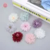 3 pezzi di fiori decorativi ghirlande 10pcs 4cm Chiffon Flowers artificiale Scarica Decorazione per matrimoni Accessori per la casa Accessori fai da te Fino fiore falso natalizio Decor nuovo anno