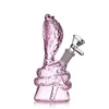 Thickened new handmade blown pink color material heat-resistant glass cobra themed filtered hookah