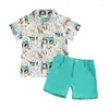 Ensembles de vêtements Toddler Baby Boy Tenue d'été à manches courtes à manches à manches courtes et shorts décontractés ensembles de vêtements pour enfants mignons