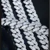 Vente 6 mm Row Vvs Diamond Chain S925 Silver Gra Moisanite Colliers de liaison cubaine