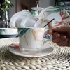Mugs Pattern Coffee Cup Plate Bone China Afternoon Tea Set Black Ceramic Manufacturer Straight Hair
