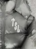 Mens Plus Size bovenkleding Lagen Nieuwe Trapstar London Shooters Hooded Puffer Jacket - Zwart / Reflecterende geborduurde thermische hoodie Men W DHPGA