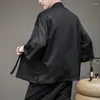 Vêtements ethniques chemises kimono masculines Style japonais traditionnel mâle mâle avant cardigan demi-manche yukata manteau haori plage décontractée
