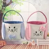 Gift Wrap 10pcs Wholesale Easter Basket Candy Toy Storage Bag For Day Bags With Handles Ear Decor