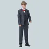 Ensembles de vêtements Nimble Spring Automne Formal Boy Suit pour les mariages pour enfants Party Hosts Vêtements en gros 3PCS / Set Pioneer Gest Pants T240513