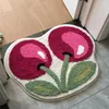 Carpets Anti-Slip Cherry Floor Carpet Cute Cartoon Mat Kitchen Bedroom Entrance Doormat Hallway Rug