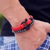 Bracelets de charme Fashion Mens Paracord Braslet Hiphop Rock Double couche Braclet Boyfriend Gift Gift Loisk
