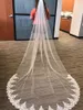 Brudslöjor BabyOnline 3MX1.5M Långt blommasnedskivor Applikationer Veil med Cam 1 Tier Cathedral Length Weding Bride Accessories
