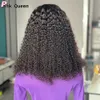 Afro lockiga kanter peruk 4c kinky kanter baby hår spetsar peruker 200% 13x4 hd spets frontala peruk remy kinky curly simualation mänskliga hår peruker för kvinnor
