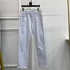 Men's Jeans designer European Spring/summer white jeans for men New Product High end Quality Big Cow Slim Fit Small Feet Long Pants Trendy Youth 1888