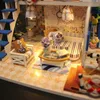 Architecture/DIY House Miniature Doll House Model Wooden Furniture Building Blocks Toys Birthday Gifts BLUE COAST Diy Puzzle Toy M032