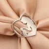 Und Gastgeberin Edelstahl Kätzchen Herz Breiter Finger Ring für Frauen Trend Schmuck Katzenliebhaber Geburtstagsgeschenke