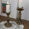 Candle Holders Retro Candlestick Resin Holder Sconce Nostalgic French Decor Rack Antique Pography Props Stick Accessories B8H4