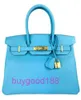 AAbirdkin Delicate Luxury Designer Totes Bag 30 Du Nord Blue Epsom Leather Gold Hardware Women's Handbag Crossbody Bag