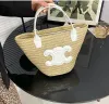 Large Straw Bag Evening Bags Capacity Corn Husk Braided Single Shoulder Portable Grass Braided Vegetable Basket Holiday Beach Bag