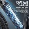 Burchda RX70 800W45 км/ч 27,5 дюйма Электрический велосипед 48V18AH Литий батарея Маунтин Электрический велосипедный мотоцикл для взрослых