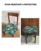 Couvre-chaise Plant tropical Banana Leaf Green Seat Cushion Stretch Stretch Dining Cover Covers for Home El Banquet Living Room