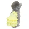 Dog Apparel Summer Skirt Dress Pet Layered Hem Bowknot Princess Pretty Puppy Clothes