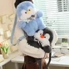 Sevimli penguen peluş oyuncaklar yumuşak doldurulmuş hayvan sırt çantası penguen okul çantası doğum günü hediyesi