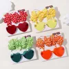 Hair Accessories 1 Set Gorgeous Glasses with Sparkling Butterfly Hair Clip Hair Accessories Fashion Wave Point Kids Hair Clip Love Glasses Gift