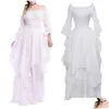 Robes décontractées vintage victorien habille médiévale Femmes Renaissance Gothic cosplay Halloween Costume Prom Princess Gown Party Drop del Dhn6v