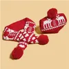 Dog Apparel Christmas Selling Pet Costume Accessories Hat And Knit Scarf Cute On Sale