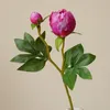 Decorative Flowers European-Style Artificial Flower Arrangement 2 Head Small Peony Art Silk Simulated