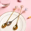 Spoons Creative Stainless Steel Spoon Cherry Blossoms Coffee Dessert Christmas Gifts Tableware Decoration Tea