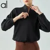 Al Yoga Sweatwear с длинными рукавами. Клоловые костюмы. Пуловые ветропроницаемый мам -шейный свитер.