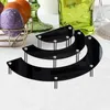 Decorative Plates Stand Display Cake Holder Cupcake Dessert Riser Acrylic Shelf Pastry Semicircle Wedding Tumbler Tray Showcase Figure