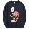 Men's Hoodies Sweatshirts Spy X Family Japanese Anime Crewneck Sweatshirt Hoodie Cute Kawaii Girl Anya Forger Pink Pullover Harajuku Loose Sudaderas Hoodie