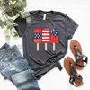T-shirt pour femmes T-shirt American Family Aesthetics Top Hip Hop Graphic Print Y2K Tops Vintage Punk T Casual Strtwear Short Slve TS Y240509