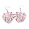 Kolekcja do baseballu mama Rhinestone softball opaska na stadnina kolczyka Bling Naszyjnik