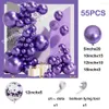 Metallic Purple Ballonnen Arch Decoratie Party Garland Kit Confetti Ballon Baby Shower 1e verjaardag Ballon Wedding Decor