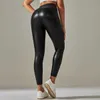 Women's Leggings High Waist Women Leather Leggings Pu Sexy Pencil Pants Fitness Leggings Casual Tights Large Size Windproof Pantnes Female Y240508
