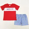 Ensembles de vêtements en gros enfants filles 4 juillet Flags Summer Sibling Shorts Boutique Baby Girl Clothes Boys Boys Tenues