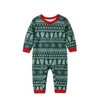 2023 Famiglia di Natale Matching Mather Mother figlia padre figlio figlio Outfit Baby Girl Rompers Sleep abbigliamento pigiami 240507