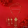 Серьговые ожерелье Новый высококачественный ювелирный набор Женской одежды из циркона с модными ближневосточными арабскими украшениями xw
