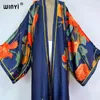 Kimono Africa tryck Kaftans Beach Wear Cover-Ups Elegant Cardigan Sexiga semesterkläder för kvinnor Vestidos Para Playa