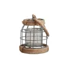 Candle Holders Home Decor Retro Iron Tabletop Holder Rustic Lantern Garden For Pillar Indoor Outdoor Wedding Industrial With Handle