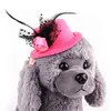 Psa odzież kota Puppy Hat Pabandka nagłówek Pet Fashion Decoration Top Hats Gentleman Fedora Kitten Cap na przyjęcie Bożego Narodzenia