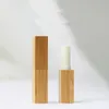 2.8G Lege Natural Bamboo Diy Lipstick Lip Balm Lip Tube Cosmetische container Lege lipglossbuis J35