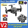 Drony V2 składanie 4K mini dron WiFi zdalne sterowanie dronem FPV Aircraft Aerial Photography stałą wysokość cztery helikopter S24513