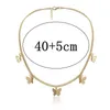 Hanger kettingen sleutelbeen korte punk goud zilveren vlinder ketting ketting gotische sieraden hanger dames geschenk nieuwe mode groothandel j240513