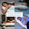 Zwangerschapskussens contour Swan Body Pillow Geschikt voor slapen gebreide stof comfortabel Zacht alle zwangere vrouw lichaam kussen met afneembare dekking H240514