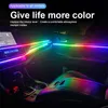 Decorative Lights Car LED Ambient Lights USB 64 RGB Acrylic Lamp Strips Colorful App Remote Control Atmosphere Lamps Universal Auto Interior Neon T240509