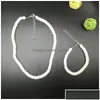Kedjor kedjor White Puka Shell Style Necklace - Surfer Choker Summer Jewelry Accessories for Women Seashell Heishi Disc Beads Drop D D DH3ZG
