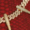 Collier de mode de bijoux hip hop 6 mm 925 Collier de chaîne cubaine à la chaîne diamant à l'or sterling en argent sterling